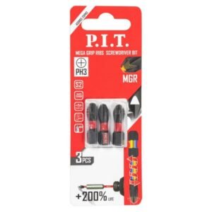 طقم لقم دريل فك وربط (PH3) MGR (3) قطع ظرف هيكس (1/4") طول (25) مم