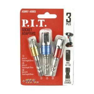 طقم (SOCKET ADAPTER) (3) قطع (65-65-73) مم ظرف هيكس (1/4")